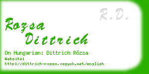 rozsa dittrich business card